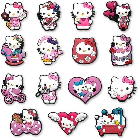 15Pcs Shoe Decoration Charms, Bulk Cute Shoe Charm for Croc Slides Clog Sandals in Saudi Arabia