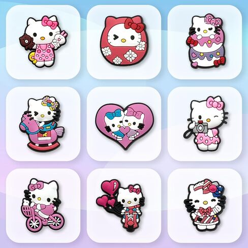 15Pcs Shoe Decoration Charms, Bulk Cute Shoe Charm for Croc Slides Clog Sandals in Saudi Arabia