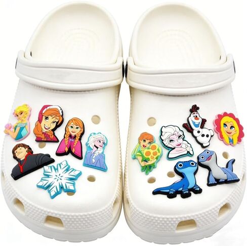 29Pcs Frozen Shoe Decoration Charms for Croc Clog Sandals, Shoe Accessories Charms for Adults in Saudi Arabia