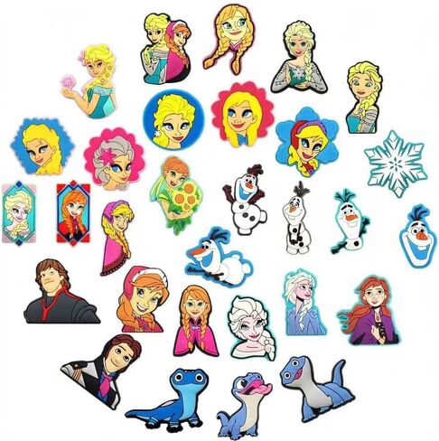 29Pcs Frozen Shoe Decoration Charms for Croc Clog Sandals, Shoe Accessories Charms for Adults in Saudi Arabia