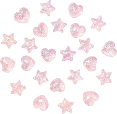 Shoe Charms for Girls Women, 24 Pcs Sparkly Star Heart Shoe Decoration Charms for Clog Sandals in Kuwait