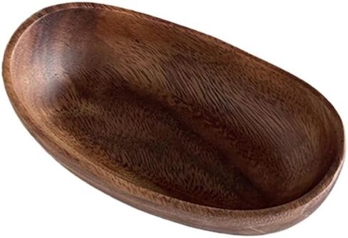 Handcrafted Decorative Boat Bowl, Rustic Wooden Storage Organizer Key Soap and Jewelry Display Tray for Kitchen Bathroom Entry Table Sink Farmhouse Decor (Brown Small) in Kuwait