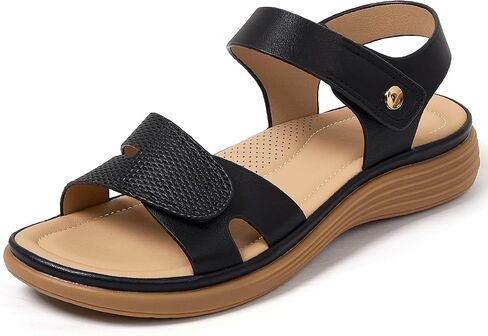 iCKER Women's Flat Sandals Arch Support Comfortable Adjustable Sandals Summer Beach Dressy Casual Walking Sandals in Saudi Arabia