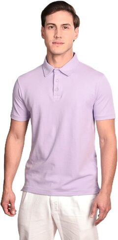 untouched Men’s Premium Supima Piqué Polo with Lycra – Soft, Stretch, Breathable Luxury Cotton Shirt Men's Polo in Saudi Arabia