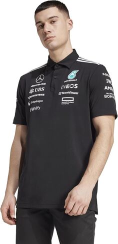 قميص بولو رجالي من adidas Mercedes Amg Petronas Formula One Team Polo أسود (عبوة من قطعة واحدة) in Kuwait