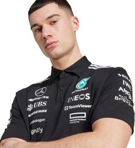 قميص بولو رجالي من adidas Mercedes Amg Petronas Formula One Team Polo أسود (عبوة من قطعة واحدة) in Kuwait