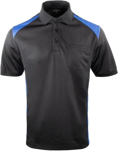 Propper Men's Midweight Short Sleeve Color Block Pocket Polo, Moisture-Wicking Uniform Shirt, Short Sleeve Work Shirt, 6.5 oz in Kuwait