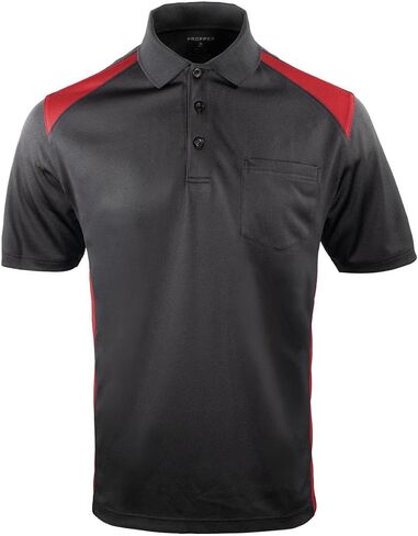 Propper Men's Midweight Short Sleeve Color Block Pocket Polo, Moisture-Wicking Uniform Shirt, Short Sleeve Work Shirt, 6.5 oz in Kuwait