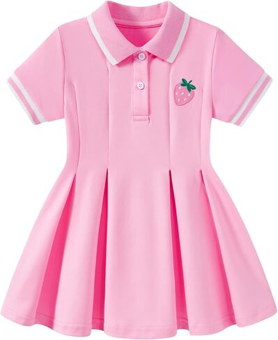 Move Dance Toddler Girls Dress Short Sleeve Polo Sundress Kids Summer Clothes School Casual Outfit 12M-5T in Saudi Arabia