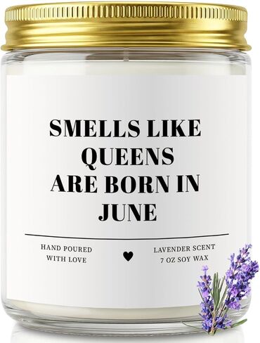Birthday Gifts for Women,June Birthday Candle Gift for Mom Sister Best Friends June Bday Gifts Idea for Aunt Wife,30th 40th 50th 60th Queen Present for Female Girls in Saudi Arabia