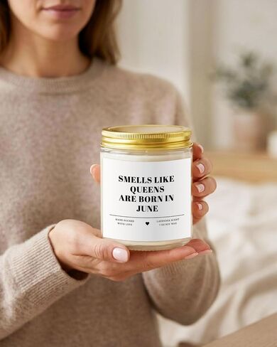 Birthday Gifts for Women,June Birthday Candle Gift for Mom Sister Best Friends June Bday Gifts Idea for Aunt Wife,30th 40th 50th 60th Queen Present for Female Girls in Saudi Arabia