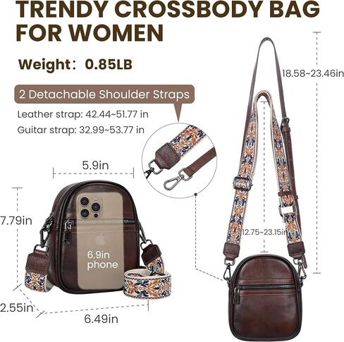 HESHE Small Crossbody Bags for Women RFID Blocking Cell Phone Purse Anti-Theft Travel Bag Satchel Purses Shoulder Handbags in Saudi Arabia