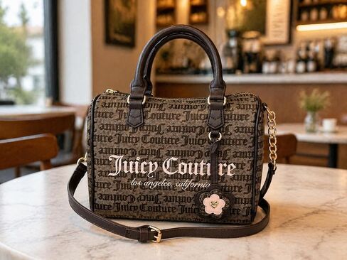 Juicy Couture Summer Garden Satchel Bag Structured Crossbody Top Handle Purse 10x8 in Kuwait