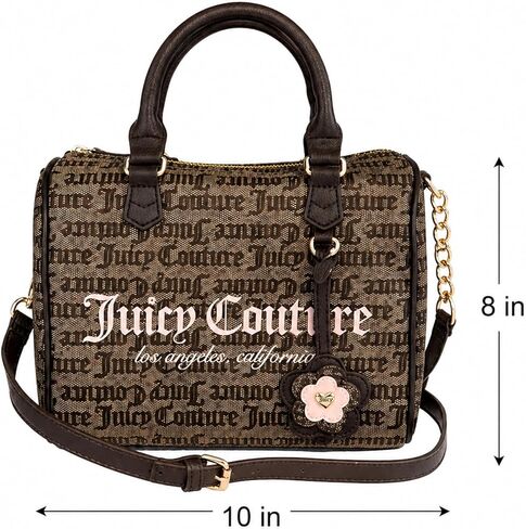 Juicy Couture Summer Garden Satchel Bag Structured Crossbody Top Handle Purse 10x8 in Kuwait