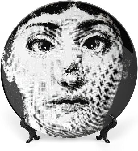 طبق Lina Cavalieri، لوحة تزيين الحائط، لوحة وجه غامضة للتعليق على الحائط، بما في ذلك دعامة وخطاف زنبركي خاص، مقاس B16، 10 بوصة in Kuwait