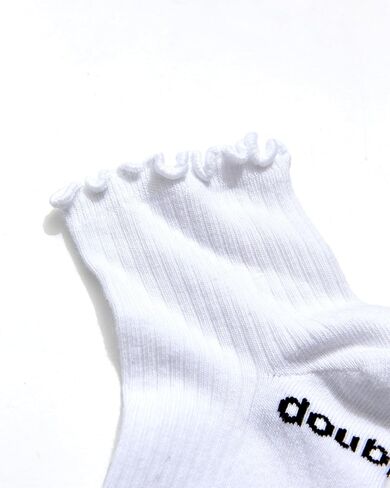 doublesoul Men & Women 3 Pack Solid Ruffle Quarter Socks, Organic Cotton in Saudi Arabia