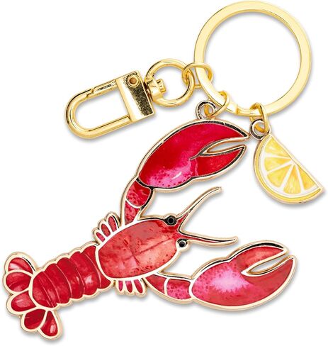 Lobster & Lemon Bag Charm & Keychain, Maine Beach Lobster Gifts in Kuwait