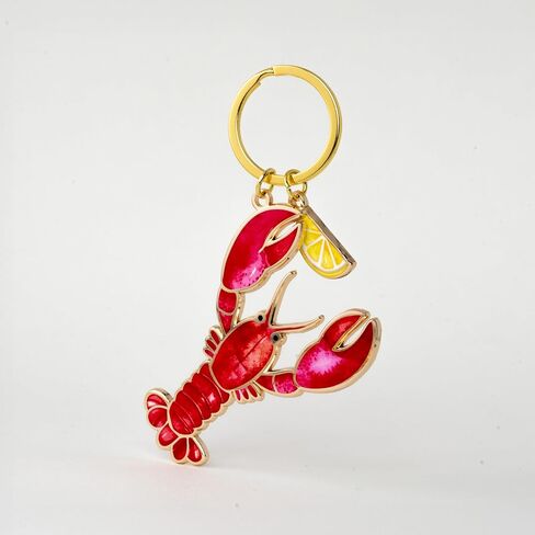Lobster & Lemon Bag Charm & Keychain, Maine Beach Lobster Gifts in Kuwait