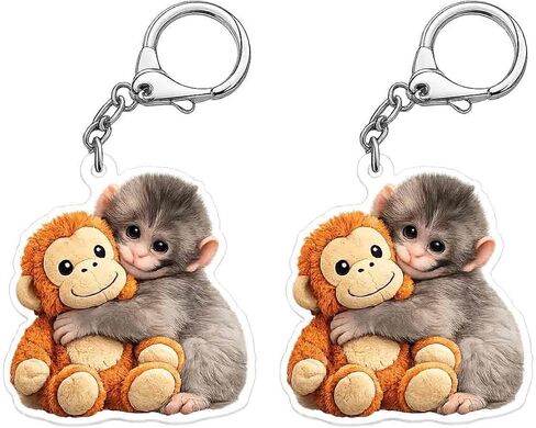 2 Pack Punch Monkey Keychain Team Punch Plush Keychain in Saudi Arabia