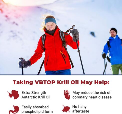 Antarctic Krill Oil 1200 mg per Serving, 120 Quick Release Softgels with Omega-3 EPA DHA, Astaxanthin & Phospholipids, Mercury Free, No Fishy Aftertaste for Heart, Joint & Brain Health in Kuwait