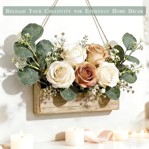 40 Pcs Faux Eucalyptus Leaves Stems Bulk Silver Dollar White Seed Artificial Greenery Stems Fake Sprays Branches for Wedding Table Centerpiece Bouquet Garland Floral Arrangement Home Decor in Saudi Arabia