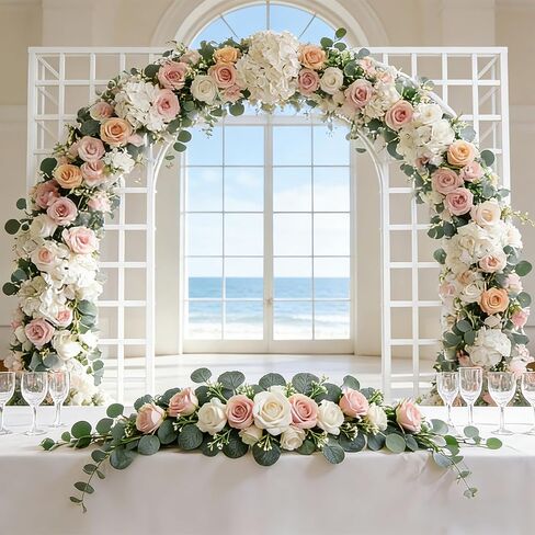 40 Pcs Faux Eucalyptus Leaves Stems Bulk Silver Dollar White Seed Artificial Greenery Stems Fake Sprays Branches for Wedding Table Centerpiece Bouquet Garland Floral Arrangement Home Decor in Saudi Arabia