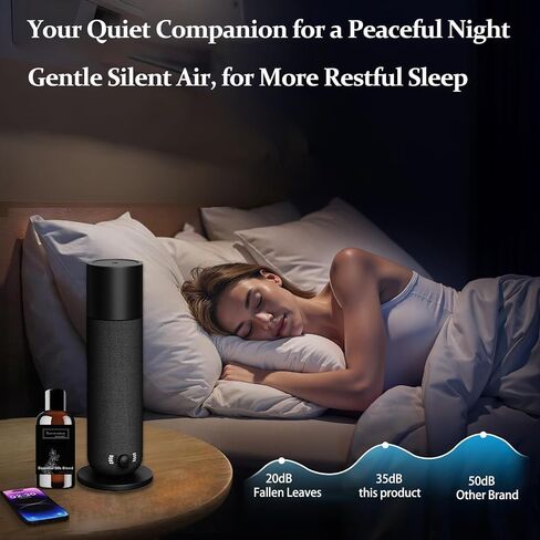 Smart Waterless Essential Oil Diffuser, Scent Air Machine for Home, Aromatherapy Scent Diffuser with Roy Tranquility Oil, Covers Up to 1000 Sq.Ft, Quiet Cold-Air Tech Machine for Hotel, Spa (Black) in Saudi Arabia