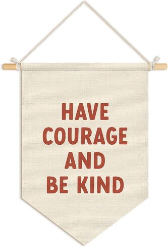 Classroom Motivational Have Courage and Be Kind Wall Hanging Pennant Flag Banner, Inspirational Wall Decor for Kids Toddler Nursery Bedroom Playroom 15x11 Inch in Saudi Arabia