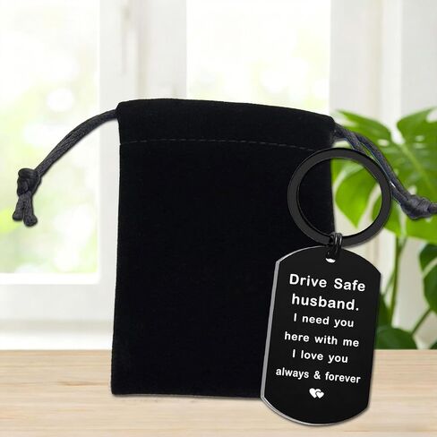 Father's Day Husband - Gifts for Husband Birthday Christmas Valentines Day Keychain from Wife in Saudi Arabia