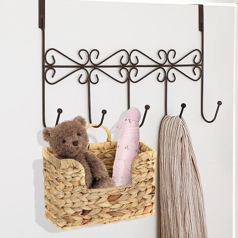 Woven Hanging Magazine Holder, Natural Water Hyacinth Wall Mounted Basket for Books, Files & Magazines, Organizer Rack with Handle (Water Hyacinth, 11.8″ x 4.3″ x 7.9″) in Saudi Arabia
