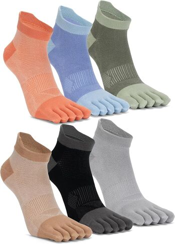 Forony Toe Socks Five Finger Socks Ankle Athletic Running Socks Cotton,Size 5-10 Men and Women in Saudi Arabia