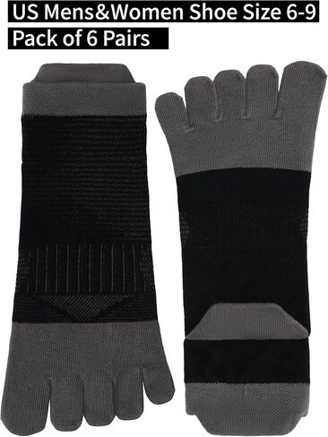 Forony Toe Socks Five Finger Socks Ankle Athletic Running Socks Cotton,Size 5-10 Men and Women in Saudi Arabia