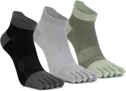 Forony Toe Socks Five Finger Socks Ankle Athletic Running Socks Cotton,Size 5-10 Men and Women in Saudi Arabia
