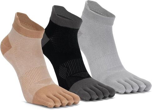 Forony Toe Socks Five Finger Socks Ankle Athletic Running Socks Cotton,Size 5-10 Men and Women in Saudi Arabia
