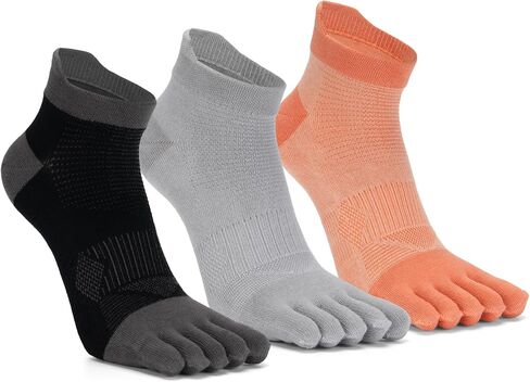 Forony Toe Socks Five Finger Socks Ankle Athletic Running Socks Cotton,Size 5-10 Men and Women in Saudi Arabia