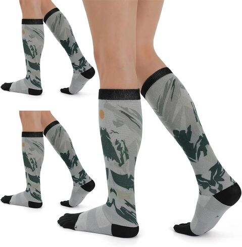 Compression Toe Socks for Men and Women Athletic Running Knee High Five Finger Socks in Saudi Arabia