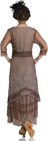 Nataya 2101 Women’s 1920s Wedding Party Vintage Dress in Chocolate in Saudi Arabia