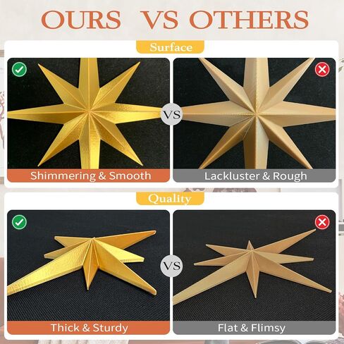 MidModArt Mid Century Modern 3D Star Wall Art,Gold Retro Starburst Sculptures,Vintage Celestial Home Decor, Gold Starburst 7PCS in Kuwait