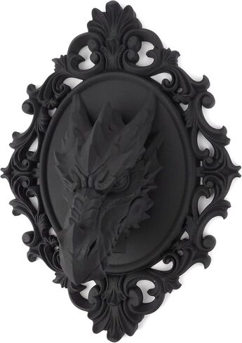 Raven Crest Studio 3D Printed Dragon Head Wall Plaque, Gothic Baroque Fantasy Decor Sculpture in Kuwait