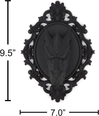 Raven Crest Studio 3D Printed Dragon Head Wall Plaque, Gothic Baroque Fantasy Decor Sculpture in Kuwait
