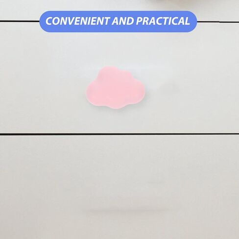 Homoyoyo 4pcs Cute Ceramic Cloud Drawer Knobs Pink and Light Blue Dresser Handles Furniture Cabinet Pulls for Nursery Bedroom Wardrobe in Kuwait