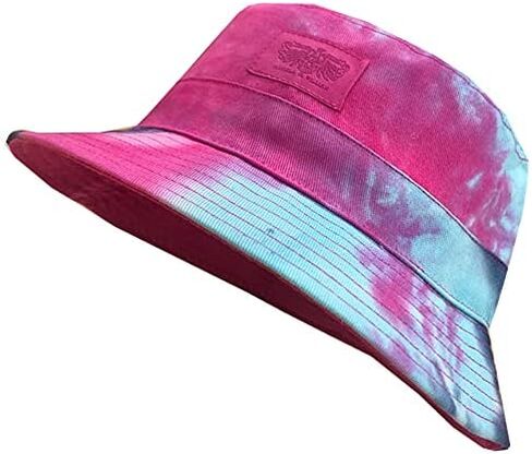 Unisex 100% Cotton Packable Reversible Tie Dye Bucket Sun Hat in Saudi Arabia