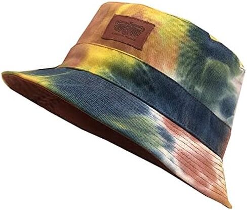 Unisex 100% Cotton Packable Reversible Tie Dye Bucket Sun Hat in Saudi Arabia