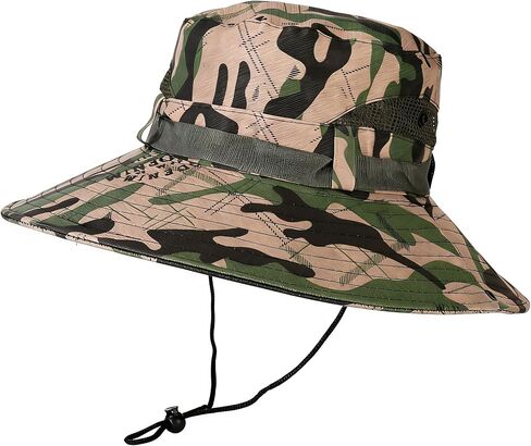 Summer-Camo-Sun-Hats for Men Women Sun Protection Bucket Hat Outdoor Fishing Gardening Hiking Hunting Hat in Kuwait