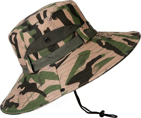 Summer-Camo-Sun-Hats for Men Women Sun Protection Bucket Hat Outdoor Fishing Gardening Hiking Hunting Hat in Kuwait
