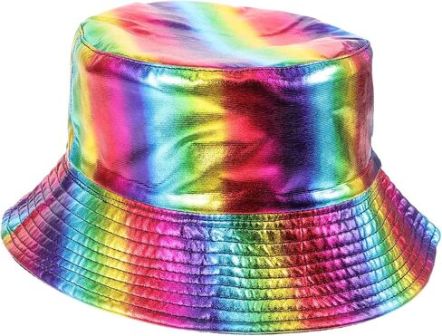 Unomor Rainbow Pattern Bucket Hat Lightweight Sun Protection Fisherman Cap for Men and Women Comfortable Summer Beach Hat for Outdoor Activities Fishing Hiking Camping Travel in Kuwait