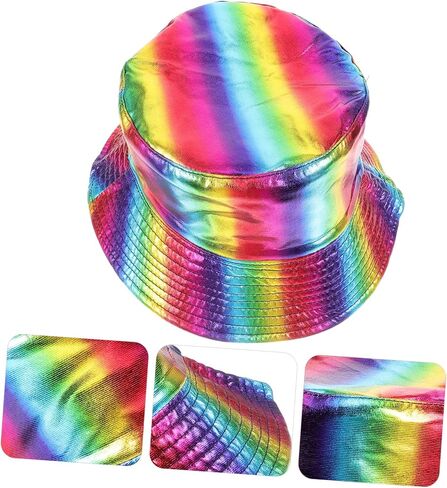 Unomor Rainbow Pattern Bucket Hat Lightweight Sun Protection Fisherman Cap for Men and Women Comfortable Summer Beach Hat for Outdoor Activities Fishing Hiking Camping Travel in Kuwait