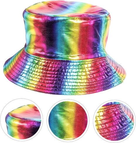 Unomor Rainbow Pattern Bucket Hat Lightweight Sun Protection Fisherman Cap for Men and Women Comfortable Summer Beach Hat for Outdoor Activities Fishing Hiking Camping Travel in Kuwait