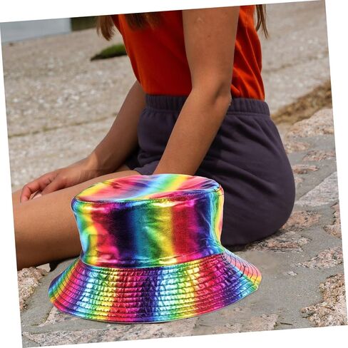Unomor Rainbow Pattern Bucket Hat Lightweight Sun Protection Fisherman Cap for Men and Women Comfortable Summer Beach Hat for Outdoor Activities Fishing Hiking Camping Travel in Kuwait