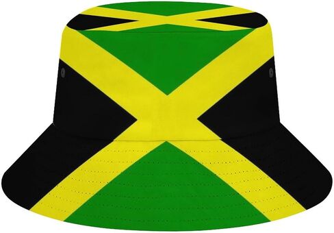 Jamaica Flag Bucket Hat for Men Women Packable Fisherman Hat Sun Cap Outdoor Travel Beach Caps in Saudi Arabia